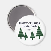 Hartwick Pines State Park Round Magnet (Voorkant / Achterkant)