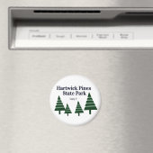 Hartwick Pines State Park Round Magnet (Insitu (Vaatwasser))