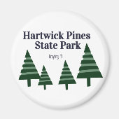 Hartwick Pines State Park Round Magnet (Voorkant)