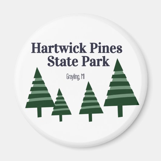 Hartwick Pines State Park Round Magnet (Voorkant)