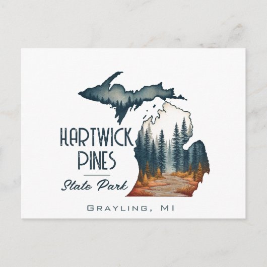 Hartwick Pines State Park Souvenir Gift Briefkaart (Voorkant)