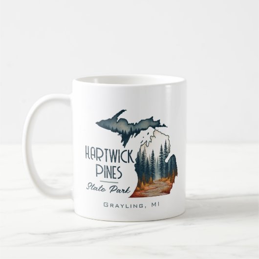 Hartwick Pines State Park Souvenir Gift Koffiemok (Links)