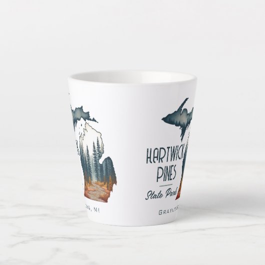 Hartwick Pines State Park Souvenir Gift Latte Mok (Voorkant)