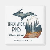 Hartwick Pines State Park Souvenir Gift Magneet (Voorkant)