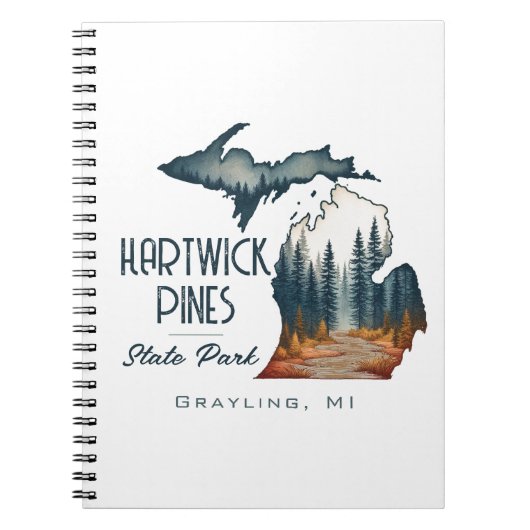 Hartwick Pines State Park Souvenir Gift Notitieboek (Voorkant)