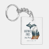 Hartwick Pines State Park Souvenir Gift Sleutelhanger (Voorkant Links)