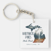 Hartwick Pines State Park Souvenir Gift Sleutelhanger (Voorkant)