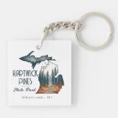 Hartwick Pines State Park Souvenir Gift Sleutelhanger (Achterkant)