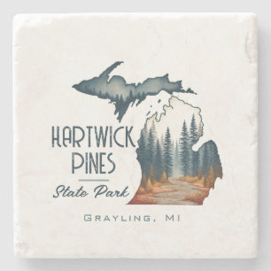 Hartwick Pines State Park Souvenir Gift Stenen Onderzetter