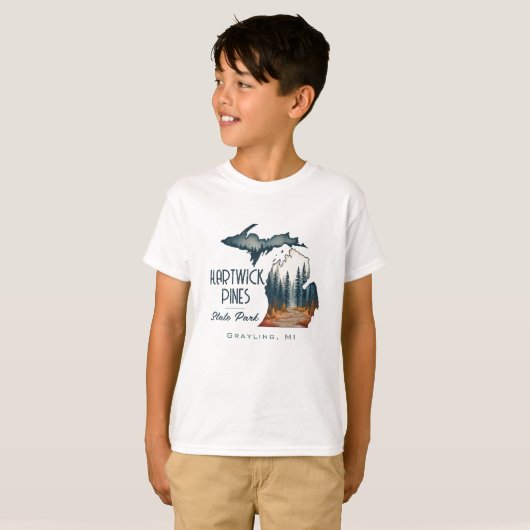 Hartwick Pines State Park Souvenir Gift T-shirt (Voorkant volledig)