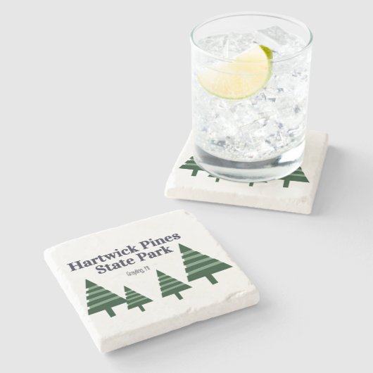 Hartwick Pines State Park Stone Onderzetter (Zijkant)
