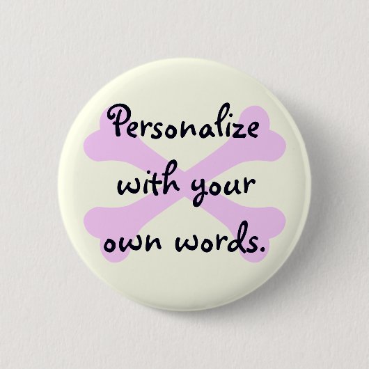 Hartwieg en kruisgraten ronde button 5,7 cm (Voorkant)