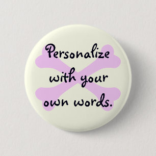 Hartwieg en kruisgraten ronde button 5,7 cm