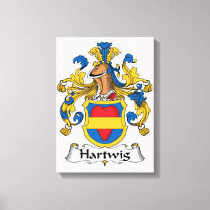 Hartwig Family Crest Canvas Afdruk