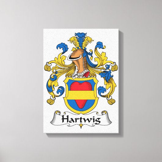 Hartwig Family Crest Canvas Afdruk (Voorkant)