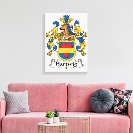 Hartwig Family Crest Canvas Afdruk (Insitu (Woonkamer))