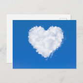 Hartwolk in de blauwe lucht briefkaart (Voorkant / Achterkant)