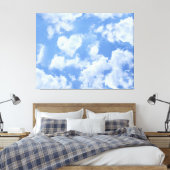 Hartwolk Lichte Blauwe Meisje Schattig Modern Beel Canvas Afdruk (Insitu (Slaapkamer))