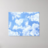 Hartwolk Lichte Blauwe Meisje Schattig Modern Beel Canvas Afdruk (Voorkant)