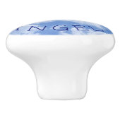   Hartwolk Lucht Lief Moderne Blauwe Aangepaste Na Keramische Knop (Zijkant)