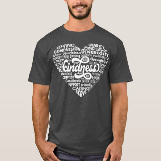 Hartwoorden van Vriendelijkheid gewhiteerd T-shirt
