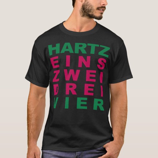 HARTZ ein zwei drei vier speech bubble paarden cow T-shirt (Voorkant)