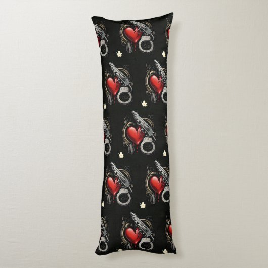 "Hartzeer vanavond" Lichaamskussen (Achterkant (Verticaal))