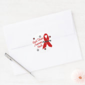 Hartziekte Awareness Maand Lint 1.1 Ronde Sticker (Envelop)