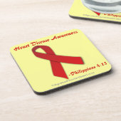 Hartziekte Awareness Phil 4:13 Bier Onderzetter (Linkerzijde)