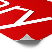 Hartziekte Bewustmaking Maand Ribbon Poster (Hoek)