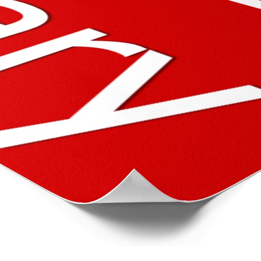 Hartziekte Bewustmaking Maand Ribbon Poster (Hoek)