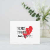 Hartziekte Bewustmaking Rood hart Briefkaart (Staand voorkant)