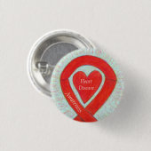 Hartziekte Bewustmaking Rood hart- en bindweefsel Ronde Button 3,2 Cm (Voorkant /achterkant)