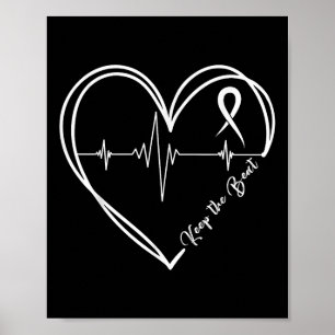 Hartziekte Bewustzijn Hartslag CHD Draag rode warm Poster