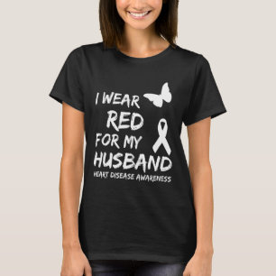 Hartziekte bewustzijn Ik draag rood voor mijn echt T-shirt