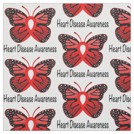 Hartziekte Butterfly Awareness Ribbon Stof