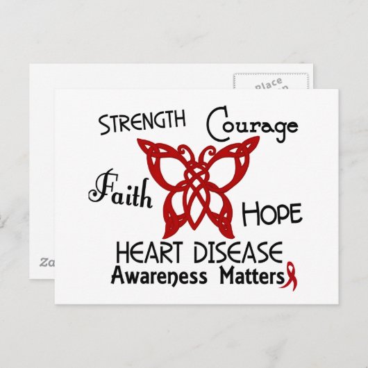 Hartziekte Celtic Butterfly 3 Briefkaart (Voorkant / Achterkant)