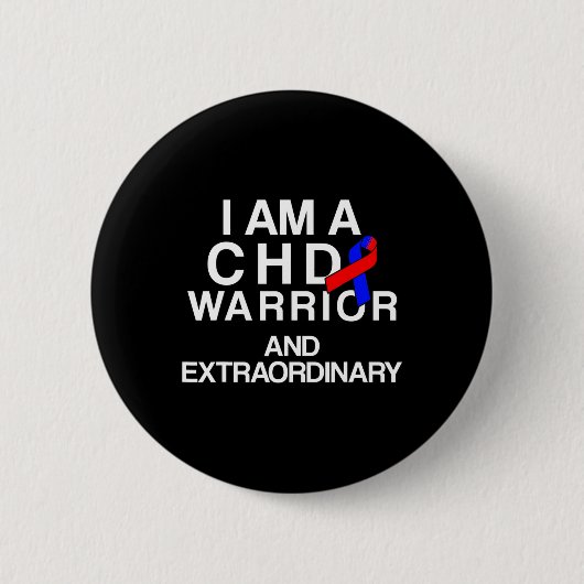 Hartziekte overlevende CHD Warrior 2 Ronde Button 5,7 Cm (Voorkant)