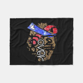 Hartziekte Rood Blauw Lint Geloof Over Angst Fleece Deken (Voorkant (Horizontaal))