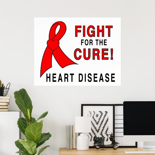 Hartziekte Strijd tegen de kuur Poster (Thuiskantoor)