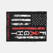 Hartziekte Warrior Amerikaanse vlag Fleece Deken (Voorkant (Horizontaal))
