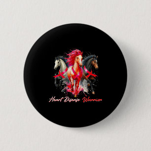 Hartziekte Warrior Paard Vrouwen Hartziekte Aw Ronde Button 5,7 Cm