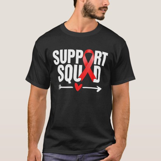 Hartziekte Warrior Support Squad Heart Disease T-shirt (Voorkant)