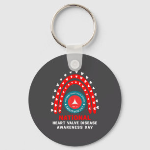 Hartziektebewustzijn - Hartklepziekte bewustzijn Sleutelhanger