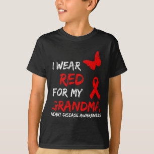 Hartziektebewustzijn Ik draag rood voor mijn oma T-shirt