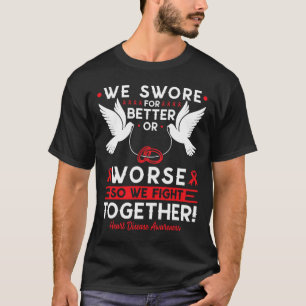 Hartziektebewustzijn Partner Echtgenoot Echtgenote T-shirt