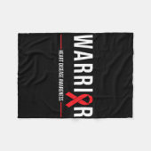 Hartziektebewustzijn - Warrior Recovery Rode Lint Fleece Deken (Voorkant (Horizontaal))