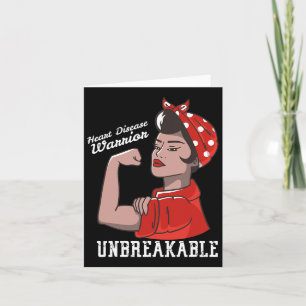 Hartziektebewustzijnsmaand Vrouw Onbreekbaar Mo Kaart