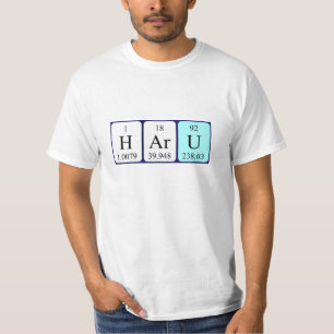 Haru periodiek lijstnaam shirt
