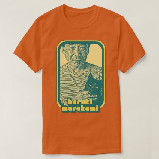 Haruki Murakami Retro Fan Art Design 2 T-shirt (Design voorkant)